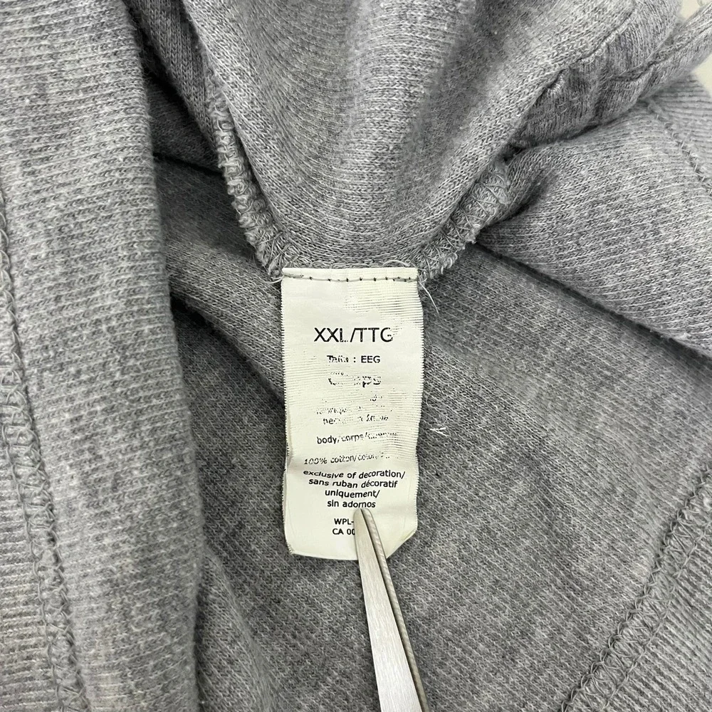 Chaps‎ Mens XXL Gray Ribbed 100% Cotton Quarter Zip Pullover Sweater Logo